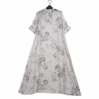 Ameri Vintage ����������ơ��� 21SS ISLA PIPING SHEER DRESS ���ԡ��� M ���졼