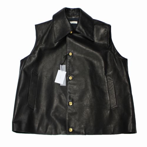 semoh セモー 24SS horse lether vest ホースレザーベスト 2 ブラック -  ブランド古着買取・販売unstitchオンラインショップ