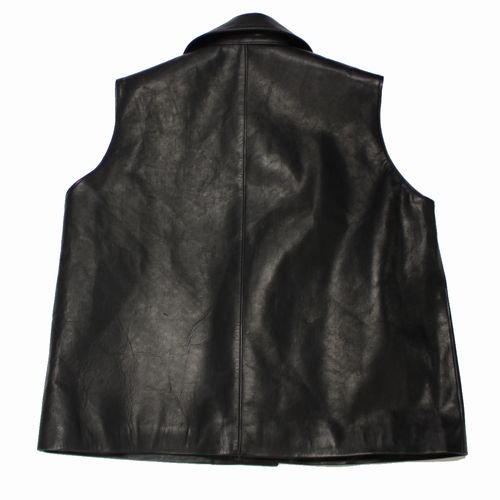 semoh セモー 24SS horse lether vest ホースレザーベスト 2 ブラック -  ブランド古着買取・販売unstitchオンラインショップ