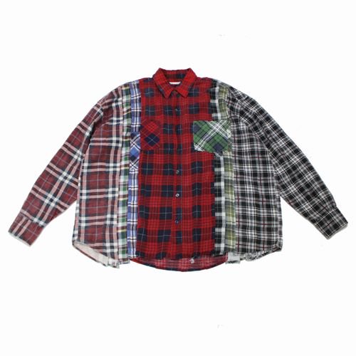 Rebuild by Needles リビルド バイ ニードルス 22SS 7 Cuts Flannel Shirt 7カットフランネルシャツ MIX  - ブランド古着買取・販売unstitchオンラインショップ