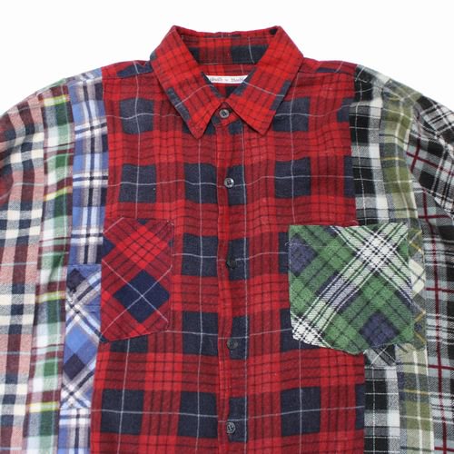 Rebuild by Needles リビルド バイ ニードルス 22SS 7 Cuts Flannel Shirt 7カットフランネルシャツ MIX  - ブランド古着買取・販売unstitchオンラインショップ