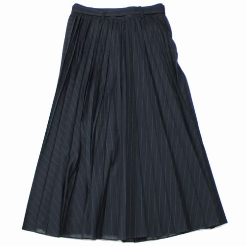 sacai サカイ 23SS Chalk Stripe Skirt ラップ スカート 2 ネイビー -  ブランド古着買取・販売unstitchオンラインショップ