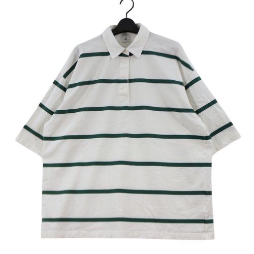 6(ROKU) ロク 22SS RUGGER SHIRT BIG ラガーシャツ グリーン ホワイト -  ブランド古着買取・販売unstitchオンラインショップ