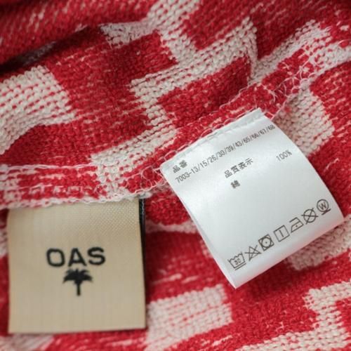 OAS オーエーエス Cuba White Machu 半袖総柄パイルシャツ レッド OAS オーエーエス Cuba White Machu 半袖総柄パイルシャツ