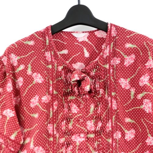 PINK HOUSE ピンクハウス ドット 花柄 ワンピース レッド - ブランド古着買取・販売unstitchオンラインショップ