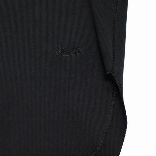 BLAMINK ブラミンク 24SS コットンリブクルーネックノースリーブ 36 ブラック BLAMINK ブラミンク 24SS コットンリブクルーネックノースリーブ