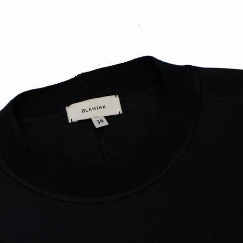 BLAMINK ブラミンク 24SS コットンリブクルーネックノースリーブ 36 ブラック BLAMINK ブラミンク 24SS コットンリブクルーネックノースリーブ