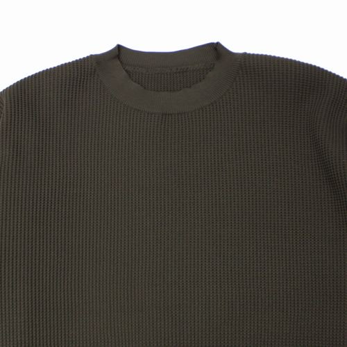 stein シュタイン 23SS OVERSIZED WAFFLE KNIT LS ワッフル ニット S カーキ -  ブランド古着買取・販売unstitchオンラインショップ