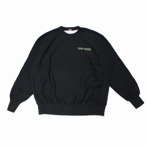 UNDERCOVER アンダーカバー 24AW 後総柄プリント 脇リブ スウェット WELCOME TWIN PEAKS 5 ブラック -  ブランド古着買取・販売unstitchオンラインショップ