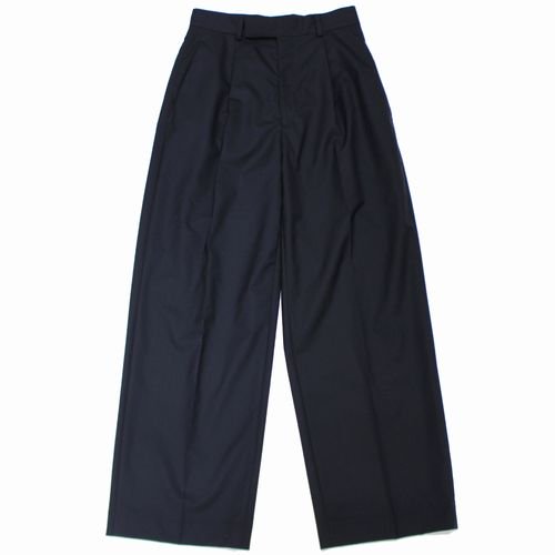 AURALEE オーラリー 24SS SUPER FINE TROPICAL WOOL SLACKS スラックス パンツ 0 ネイビー -  ブランド古着買取・販売unstitchオンラインショップ