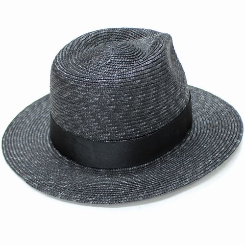 RUDE GALLERY ルード ギャラリー 24SS SILK SATIN RIBON STRAW HAT ストローハット 4 ブラック -  ブランド古着買取・販売unstitchオンラインショップ