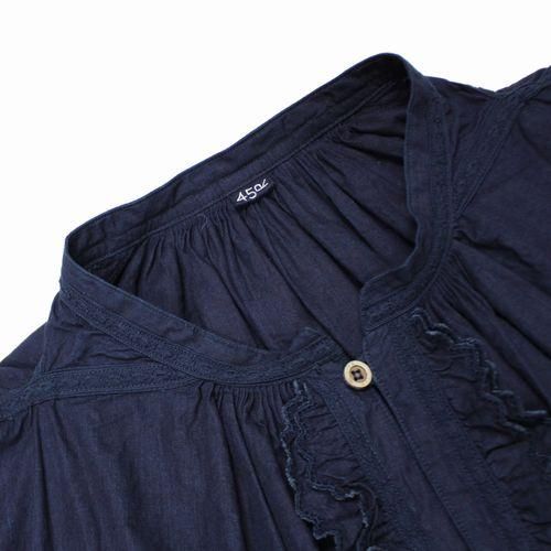 45R カットワークフリルスモックブラウス 45R バチストカットワークのフリルスモックブラウス 45rpm - メルカリ