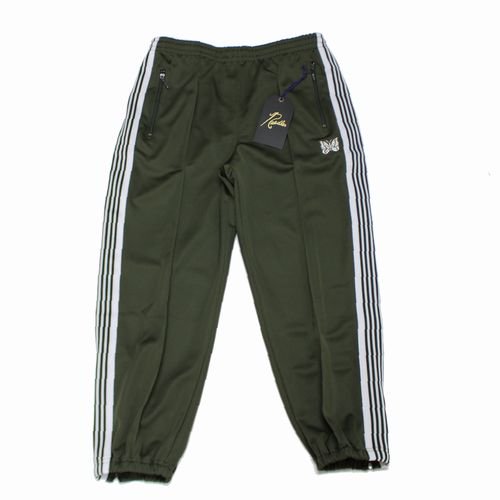 Needles ニードルス 22SS MAPS 別注 Zipped Track Pant - Poly Smooth ジップドトラックパンツ M  カーキ - ブランド古着買取・販売unstitchオンラインショップ