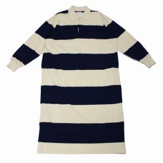 blurhms ROOT STOCK  ֥顼ॹ 롼 ȥå  24SS Wide Border Rugby Dress 磻ɥܡ