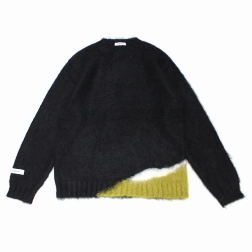 UNDERCOVER アンダーカバー 24AW 裾端配色モヘアニット 3 ブラック - ブランド古着買取・販売unstitchオンラインショップ