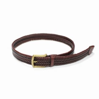 NOAH Υ Braided Leather Belt ֥쥤ǥå 쥶 ٥ 32 ֥饦