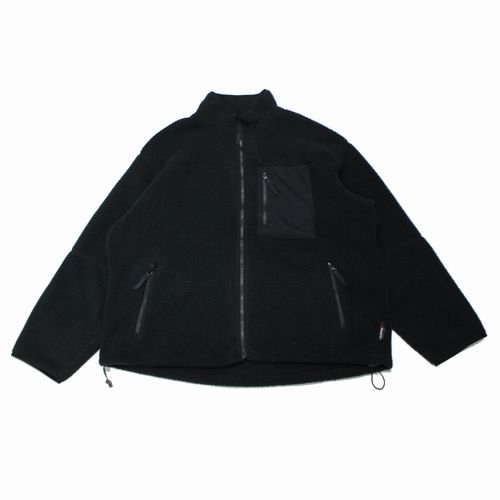 PRE_CIAL プレシャル 23AW POLARTEC HEAVY BOA FLEECE ZIP-UP BLACK フリースジャケット 2 ブラック  - ブランド古着買取・販売unstitchオンラインショップ