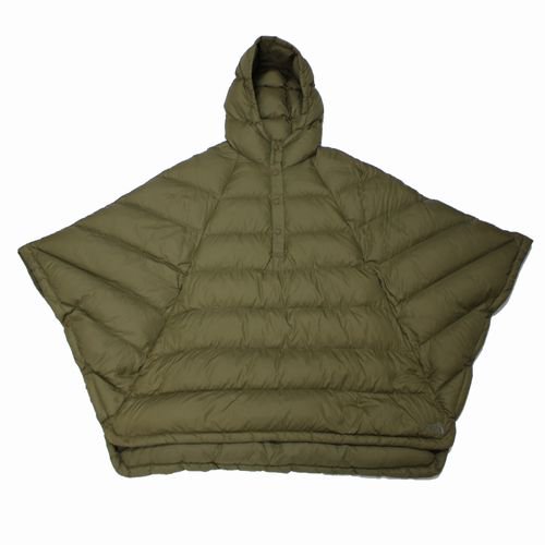 THE NORTH FACE ノース フェイス Pillowcho ピローチョ ダウンポンチョ L カーキ -  ブランド古着買取・販売unstitchオンラインショップ