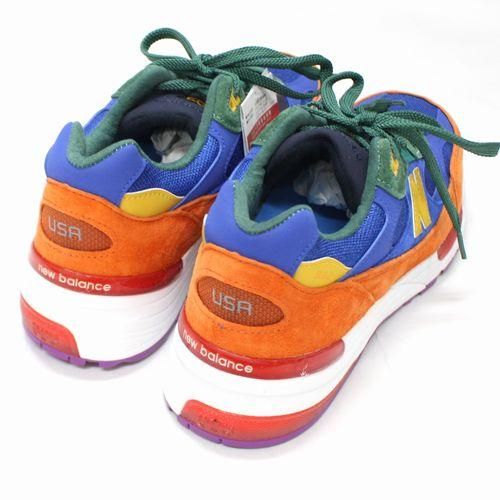 NEWBALANCE ニューバランス M992MC スニーカー 28ｃｍ ブルー/オレンジ - ブランド古着買取・販売unstitchオンラインショップ