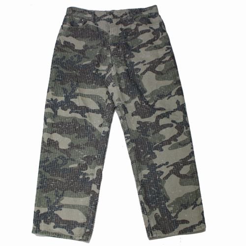 STUSSY ステューシー 24SS Big Ol Jeans Canvas Needle Punch - Woodland Camo パンツ 32  カーキ - ブランド古着買取・販売unstitchオンラインショップ