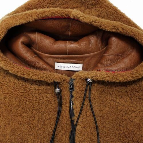 INES&MARECHAL イネス・エ・マレシャル ムートンコート 36 ブラウン