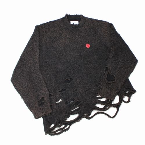 doublet ダブレット 24AW ZOMBIE SILHOUETTE KNIT PULLOVER ニット S ブラック -  ブランド古着買取・販売unstitchオンラインショップ