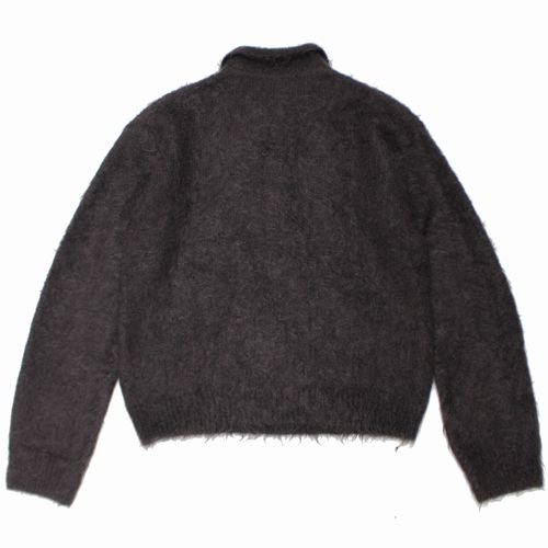 AURALEE オーラリー 22AW BRUSHED SUPER KID MOHAIR KNIT POLO ニットポロシャツ 1 ブラウン -  ブランド古着買取・販売unstitchオンラインショップ