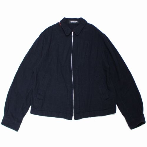 UNDERCOVER アンダーカバー 22AW Boiled wool blouson 縮絨ジップブルゾン ジャケット 3 ネイビー -  ブランド古着買取・販売unstitchオンラインショップ