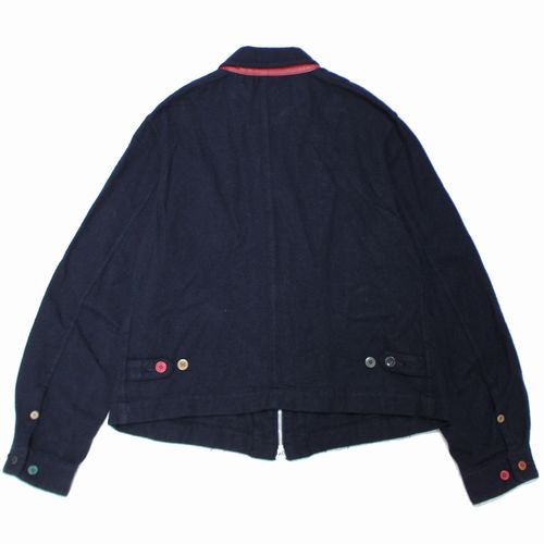 UNDERCOVER アンダーカバー 22AW Boiled wool blouson 縮絨ジップブルゾン ジャケット 3 ネイビー -  ブランド古着買取・販売unstitchオンラインショップ