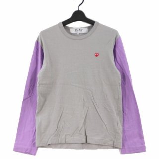 PLAY COMME des GARCONS ץ쥤 ǥ륽 Small Red Heart Coloured L/S T-Shirt ĹµT