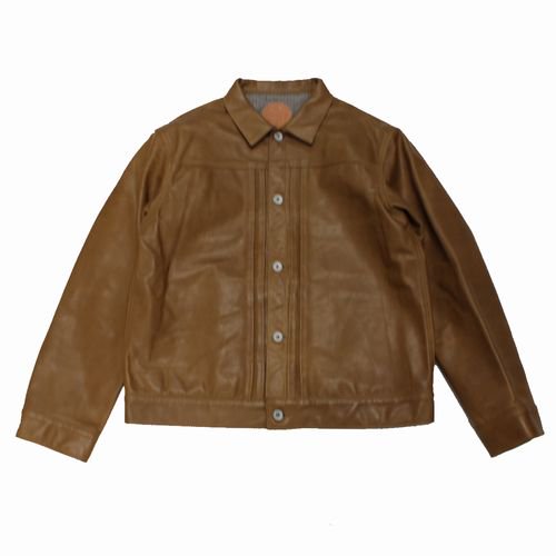 MOTOR NEW VINTAGE NEW VINTAGE シルキーホース Gジャン レザージャケット L ベージュ -  ブランド古着買取・販売unstitchオンラインショップ