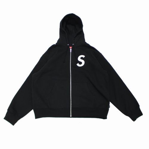 SUPREME シュプリーム 24AW S Logo Zip Up Hooded Sweatshirt ジップ パーカー L ブラック -  ブランド古着買取・販売unstitchオンラインショップ