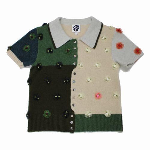 YANYAN ヤンヤン 20AW CHECKED SS CARDIGAN カーディガン S ミックス 