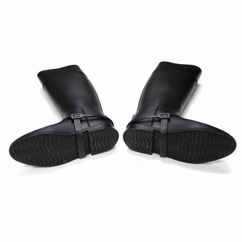 GIVENCHY EVA Black CHAIN RAIN RUBBER TALL BOOTS 36 / 6 ~ NEW