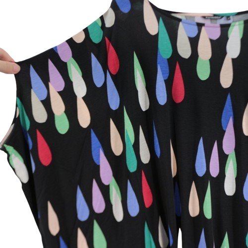 marimekko マリメッコ PISAROI Drip ピサロイ チュニック ワンピース M ブラック -  ブランド古着買取・販売unstitchオンラインショップ