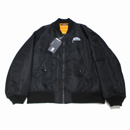 UNDERCOVER アンダーカバー 23AW NyツイルダブルZIPMA-1 BRAIN ジャケット 5 ブラック -  ブランド古着買取・販売unstitchオンラインショップ