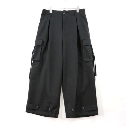 CLEL クレイル M-47Design TR Loose Parachute Pants M-47デザイン TRルーズ パラシュートパンツ ブラック  - ブランド古着買取・販売unstitchオンラインショップ