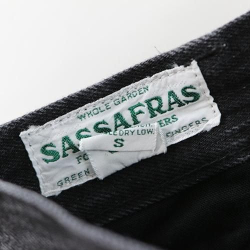 SASSAFRAS ササフラス デニムパンツ S ブラック - ブランド古着