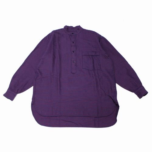 COMOLI コモリ 19AW ウールシルク P/O シャツ Check 2 ネイビー×レッド -  ブランド古着買取・販売unstitchオンラインショップ