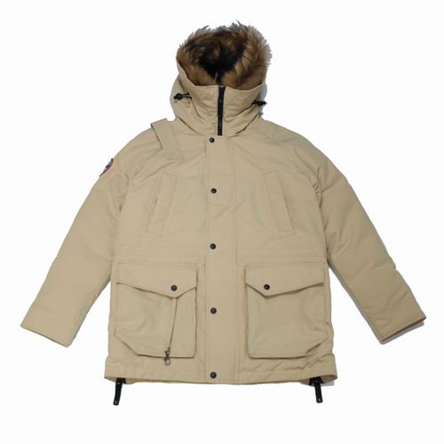 ARCTIC EXPLORER アークティックエクスプローラー CHILL MEN'S DOWN COAT ダウンコート L ベージュ -  ブランド古着買取・販売unstitchオンラインショップ