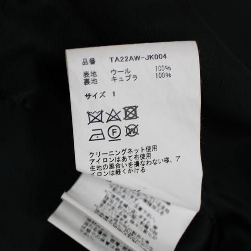 TAAKK ターク 22AW TAILORED RIDERS Jakets テーラード TAAKK ターク 22AW TAILORED RIDERS Jakets テーラード