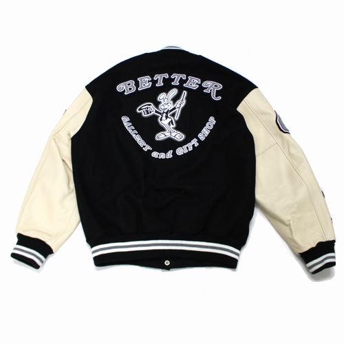 Better Gift Shop × Roots GALLERY AND GIFT SHOP ROOTS VARSITY JACKET スタジャン L  ブラック - ブランド古着買取・販売unstitchオンラインショップ