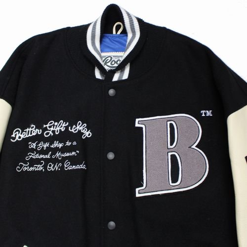 Better Gift Shop × Roots GALLERY AND GIFT SHOP ROOTS VARSITY JACKET スタジャン L  ブラック - ブランド古着買取・販売unstitchオンラインショップ