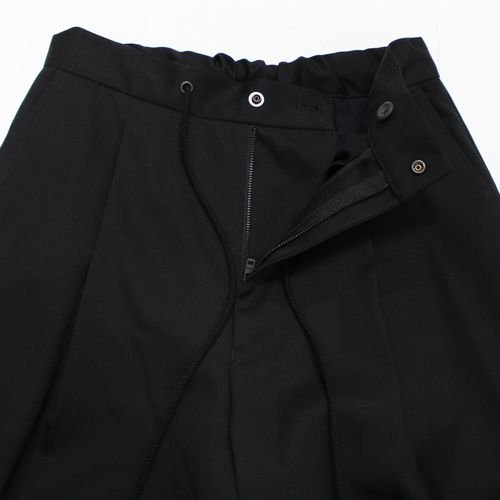 THE RERACS ザ リラクス 23AW THE EASY SLACKS WIDE イージースラックス ワイド パンツ 36 ブラック -  ブランド古着買取・販売unstitchオンラインショップ