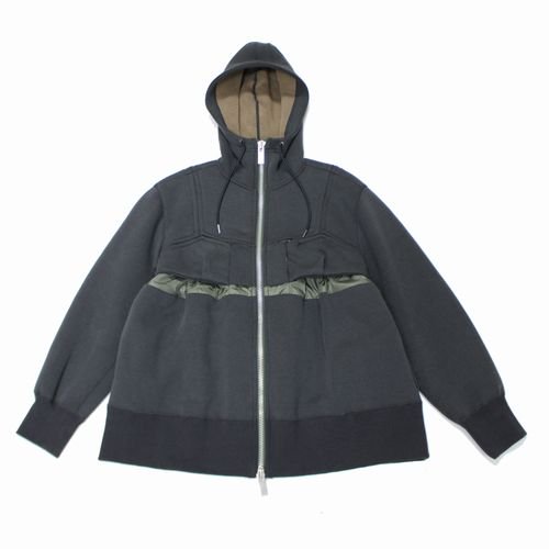 sacai サカイ 22AW Sponge Sweat Zip Up Blouson ジップ ブルゾン 2 グレー -  ブランド古着買取・販売unstitchオンラインショップ