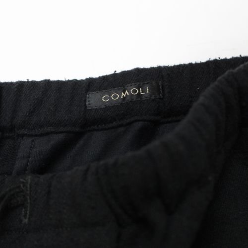 COMOLI コモリ 23SS シルクネップ ドローストリングパンツ 3 ブラック - ブランド古着買取・販売unstitchオンラインショップ