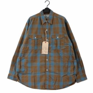 SASSAFRAS ե饹 23AW Botanical Scout Shirt - Dobby Tartan Check ܥ˥륹ȥ XL