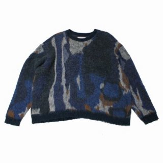 YOKE ヨーク 21AW ROTHKO JACQUARD CREW NECK ジャガード モヘア ニット 2 グリーンMIX -  ブランド古着買取・販売unstitchオンラインショップ