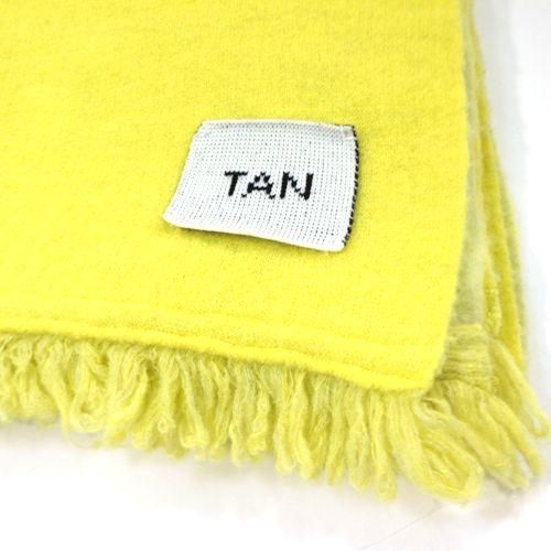TAN タン Fluffy Dual Knitted Stole ストール イエロー