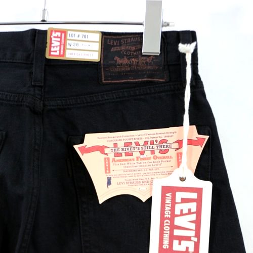 LEVI'S Vintage Clothing リーバイス LVC 1950s 701 JEANS デニムパンツ 50701-0028 28 ブラック  - ブランド古着買取・販売unstitchオンラインショップ